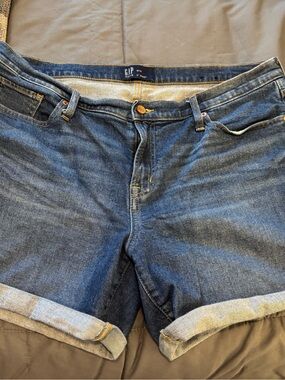 GAP Dark Blue Denim Cuffed Women's Shorts